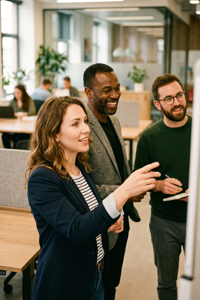 Une équipe d'experts dans un bureau